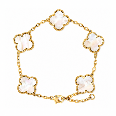 18K Gold Clover Bracelet