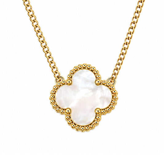 18K Gold Clover Necklace