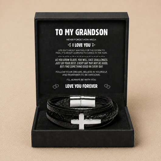 Grandson Cross Bracelet