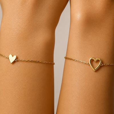 Matching Hearts Bracelets