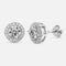 Round Halo Stud Moissanite Earrings