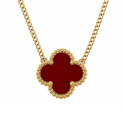 18K Gold Clover Necklace