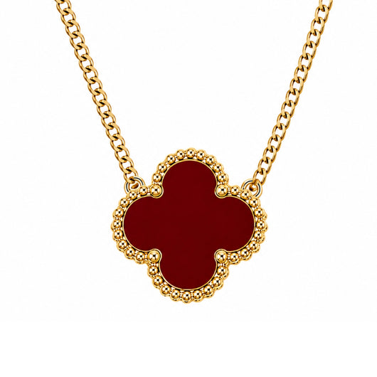 18K Gold Clover Necklace