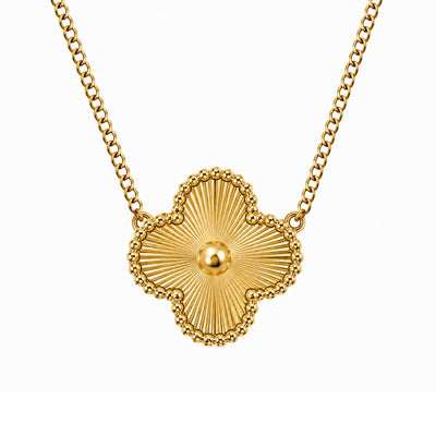 18K Gold Clover Necklace