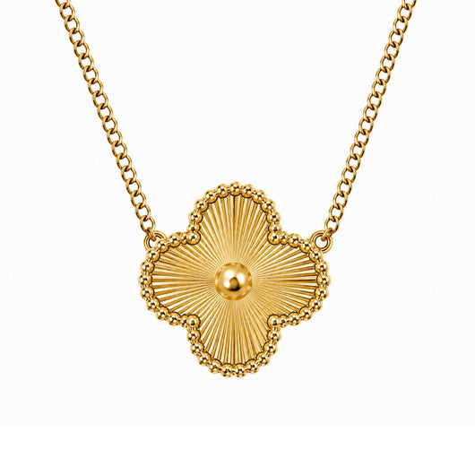 18K Gold Clover Necklace