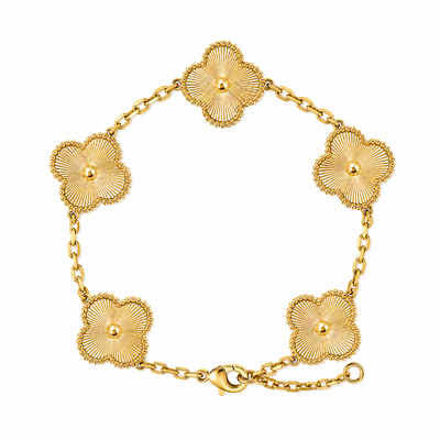 18K Gold Clover Bracelet