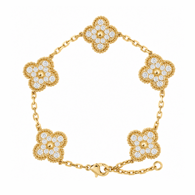 18K Gold Clover Bracelet