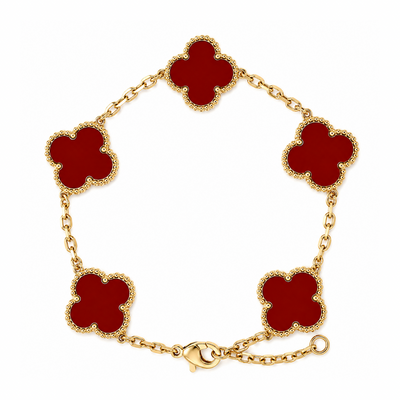 18K Gold Clover Bracelet