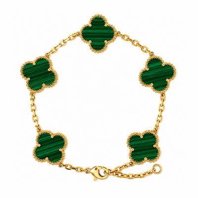 18K Gold Clover Bracelet