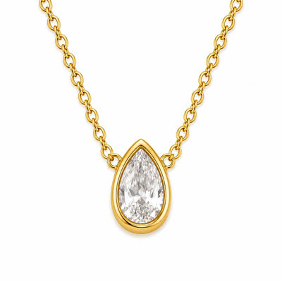 Diamond Drop Pendant Necklace