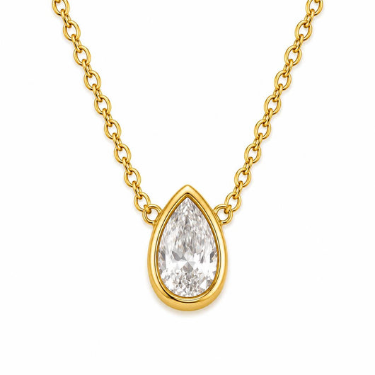Diamond Drop Pendant Necklace