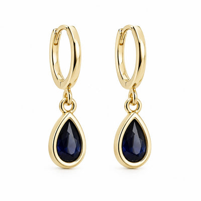 Drop Huggie Hoop Earrings