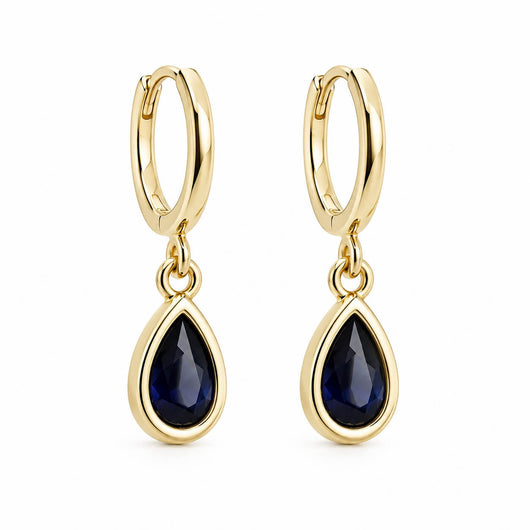 Drop Huggie Hoop Earrings
