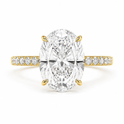 Gold 2ct Oval Ring
