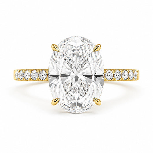 Gold 2ct Oval Ring