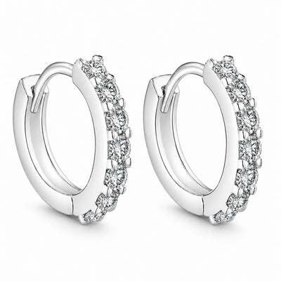 Pavé Huggie Hoop Earrings