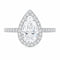 Silver 1ct Pear Ring