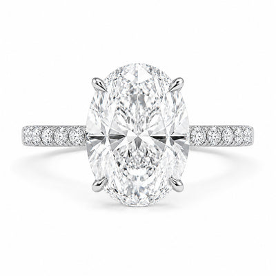 Silver 2ct Oval Ring
