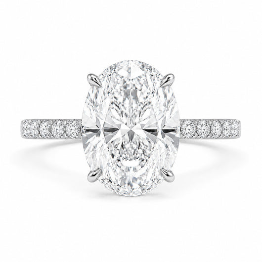 Silver 2ct Oval Ring