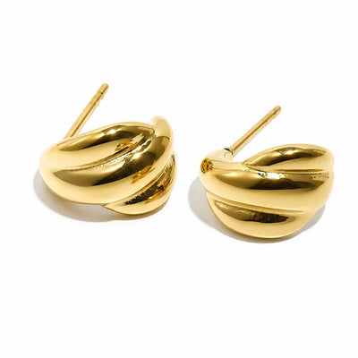 Twist Dome Stud Earrings