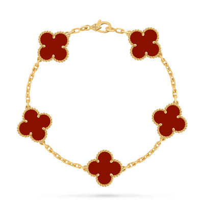 18K Gold Clover Bracelet