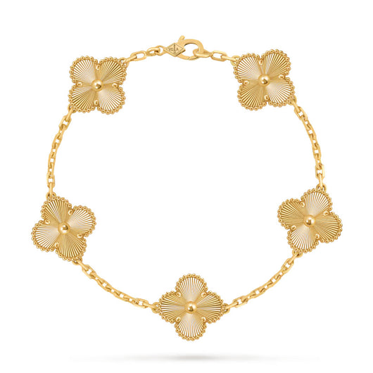 18K Gold Clover Bracelet