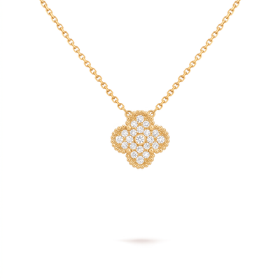 18K Gold Clover Necklace