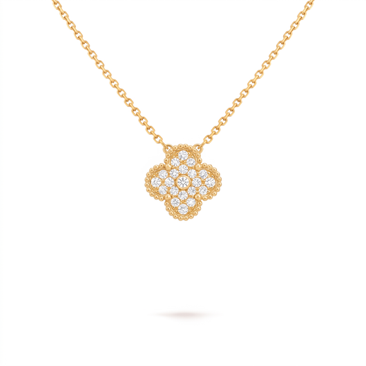 18K Gold Clover Necklace