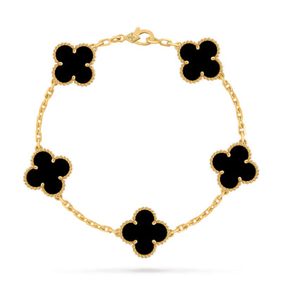 18K Gold Clover Bracelet