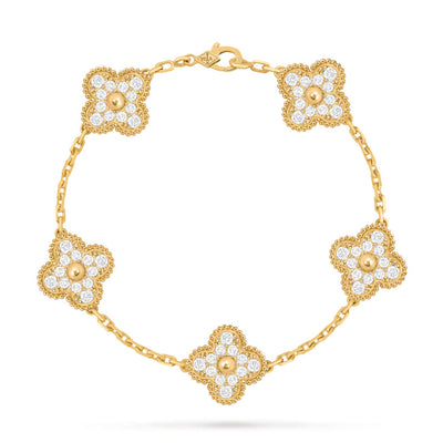 18K Gold Clover Bracelet